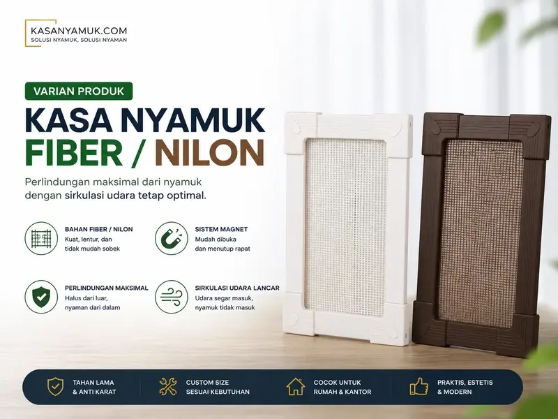 Kasa Nyamuk Nilon Fiber Magnetik